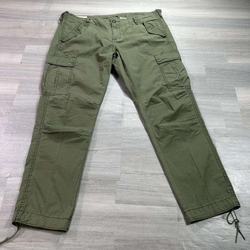Denim & Supply Ralph Lauren Pants Mens 32x31 Green Cargo Canvas Relaxed Fit